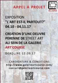 Appel à projet création d'une oeuvre STREET ART. Du 25 août au 12 septembre 2017 à Strasbourg. Bas-Rhin.  08H00